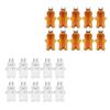 10Pcs Empty Juice Bottles Cute Gingerbread Man Multifunctional with Airtight Lids for Tea Milkshake Party Favors Camping Travel