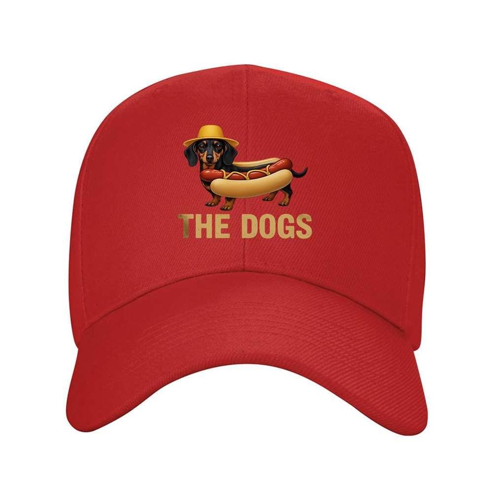 Dachshund Hot Dog Costume Baseball Cap Quirky Dog Lover Casual Adjustable Hat One Size