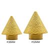 Broca Biseladora Chaflanadora 38/50mm Cónicos Rueda de Diamante para Pulir Piedra Acabado de Bordes Compatibilidad Universal