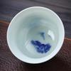 Dehua Ceramics Retro Blue & White Kung Fu Tea Cup - Exquisite Small Scent Tasting Cup for Guests