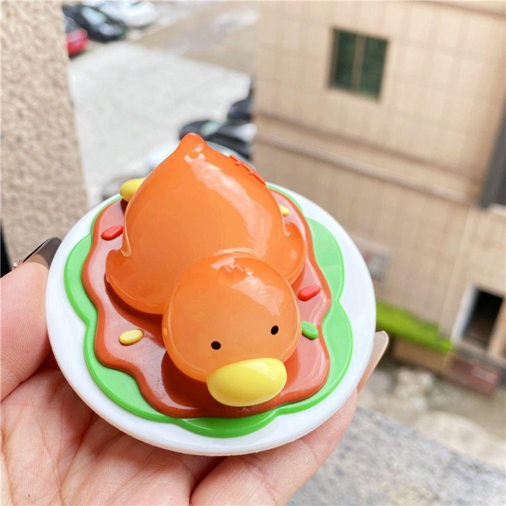 Pig Roast Duck Decoration PVC Color Changing Duck Figurine Uv Color Change Ornament  Desk Balcony