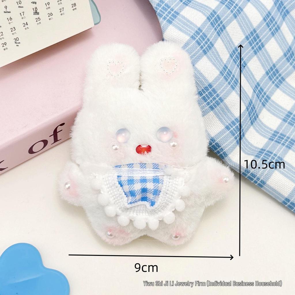 Handmade Plush Bunny Keychain: Cute Squeaky Pendant Ornament