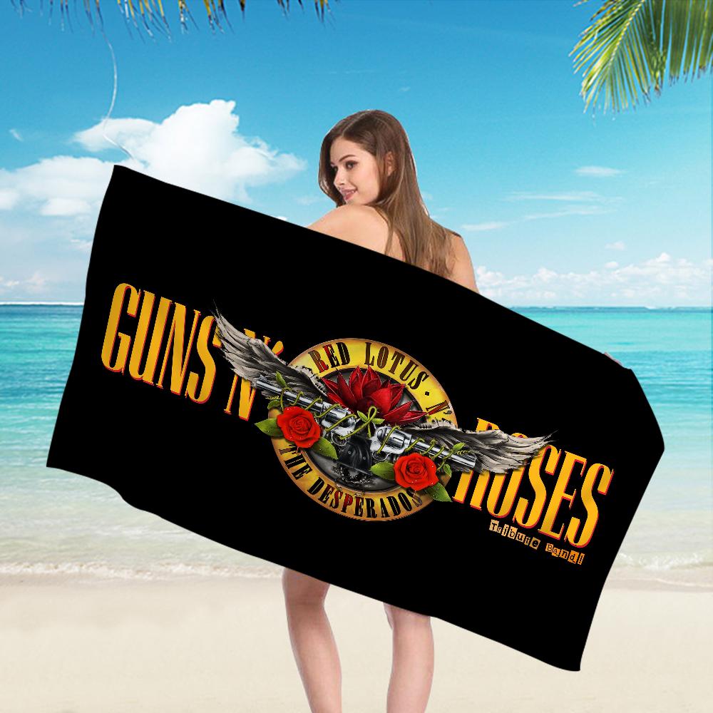G-Guns N' Roses Big Microfiber Beach Towels Quick Dry Towel Sand Beach Towels Pool Towel For Travel Swim Pool Yoga