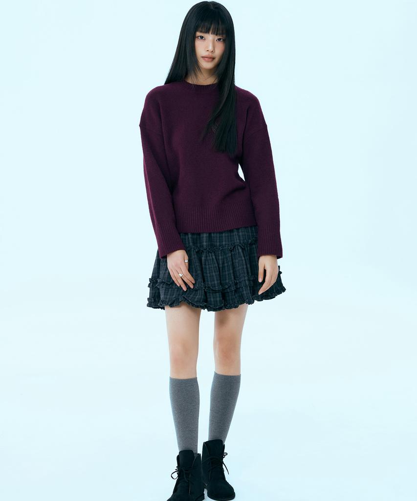 MIXXO [Essential] Round Neck Loose Fit Pullover_Miwkag110T