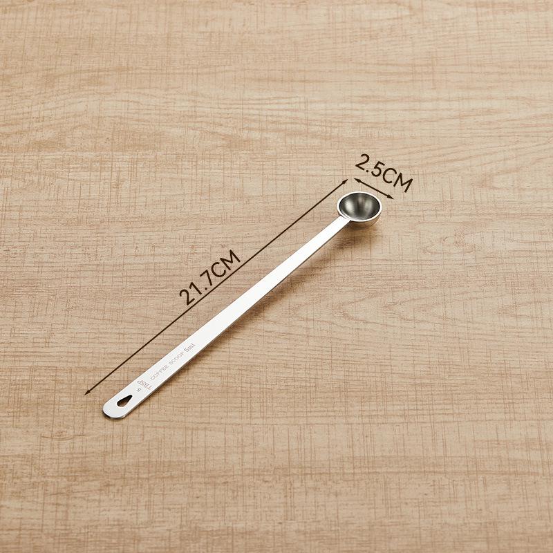 304 Stainless Steel Thickened Measuring Spoons Set with Long Handles, 50ml Cup, 40ml Spoon, for Baking and Seasoning.