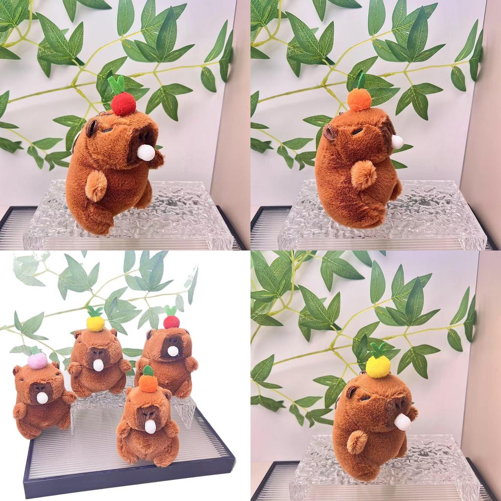 Cute Capybara Plush Toy Keychain With Bubble Blowing Design Ultra Soft And Fun