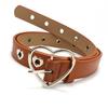 Belt Female Punk Heart-Shaped Air Eye Hollow Decorative Hundred Towers Ladies Belt Belt