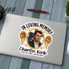 Weatherproof American Flag Sticker 10Pcs Commemorative Charlie Stickers Patriotic Vinyl Decals USA Long-lasting Adhesive Decal Laptop for Car