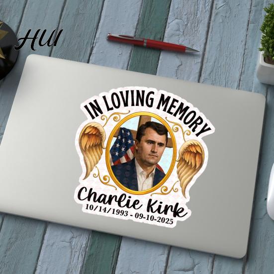 Weatherproof American Flag Sticker 10Pcs Commemorative Charlie Stickers Patriotic Vinyl Decals USA Long-lasting Adhesive Decal Laptop for Car