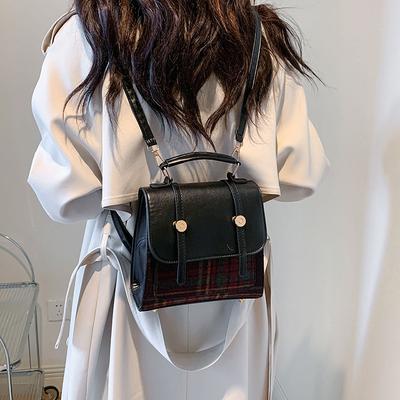 Backpack New Style Stylish and Personalized Portable Women's Small Backpack Crossbody Bag Retro College Style Backpack