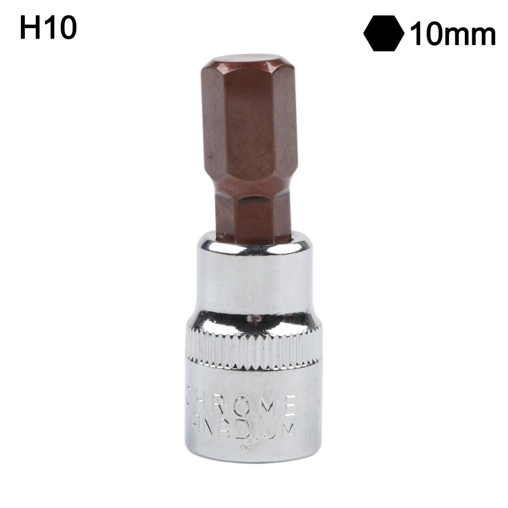 Heavy Duty 1pc 38 Drive Hex Socket Bit H3H10 Screw Driver T10T55 Socket Bit