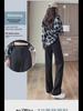 Women's Black High-Waist Wide-Leg Pants - 2024 Spring/Summer Collection: Versatile, Casual, Suit Trousers