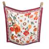 Korean Version of Spring Versatile Flower Small Square Scarf Small Fresh Chest Wrap Headscarf Decorative Scarf Neck Small Scarf Small Silk Scarf