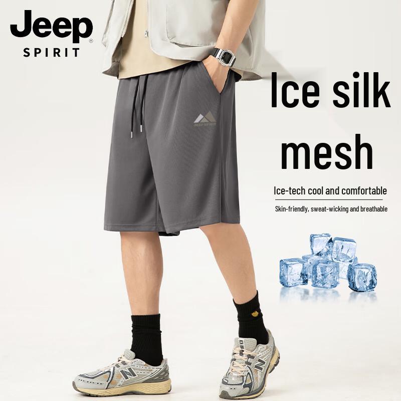 

JEEP SPIRIT Men s Ice Silk Quick-Dry Casual Shorts M
