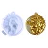DIY Semi-stereoscopic Lionhead Keychain Silicone Epoxy Mold DIY Ornaments Pendant Crafting Mould for Valentines Gift