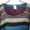 Anni '80 '90 Vecchio Parker Messicano Blu a Maniche Lunghe Pullover da Uomo Usato