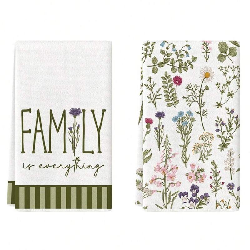 2 Stück Küchentücher, Handtuchsets, Super saugfähige weiche Reinigungstücher, Küchen Dekoration, Küchenutensilien, Haushaltsutensilien, Reinigungstücher