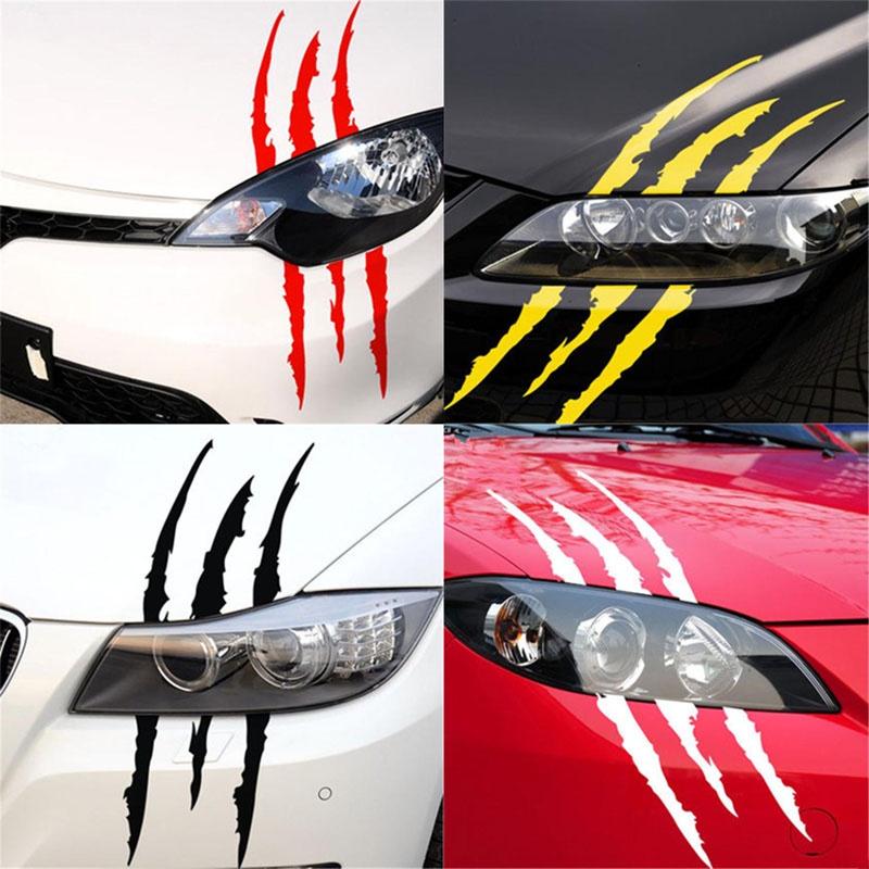 Monsterkralle Kratzer Aufkleber Scheinwerfer Autodekoration Premium Vinyl Aufkleber für Halloween