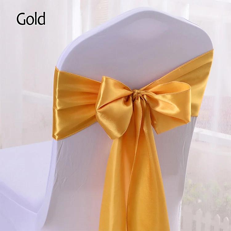 Satin Chair Sashes Ties 12Pcs Chair Decorative Satin Sashes Bow Design for Wedding Events Banquet Home Kitchen Decoration