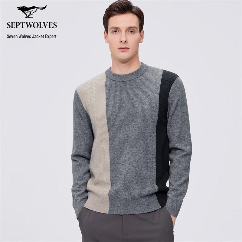 

Septwolves Men s Cashmere Blend Round Neck Sweater XL