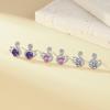 2026 Exquisite Fashion Light Luxury Micro-inlaid Zircon Three-color Swan Set Earrings Niche Simple and Versatile Super Flash Earrings