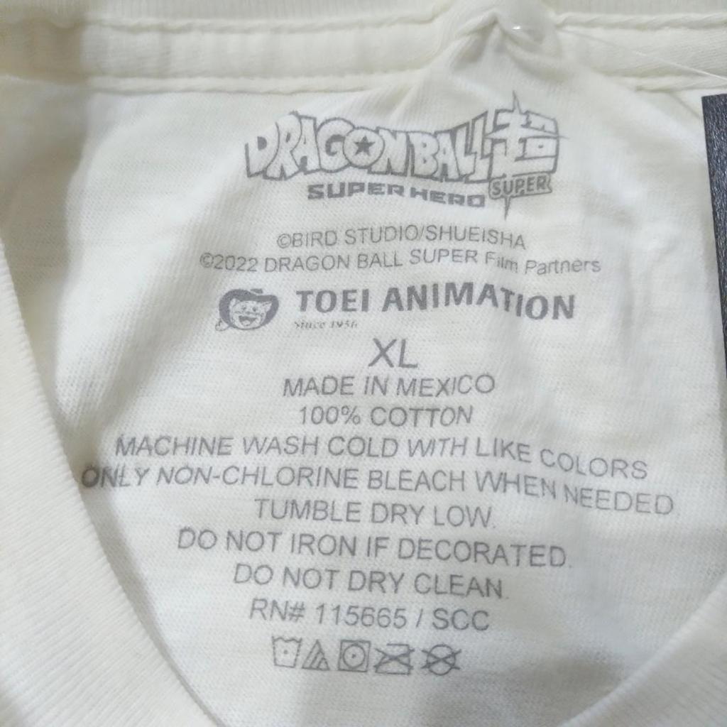 [USED] Dragon Ball Super T-shirt, XL, Cream Color, Bread, Anime T-shirt, Official