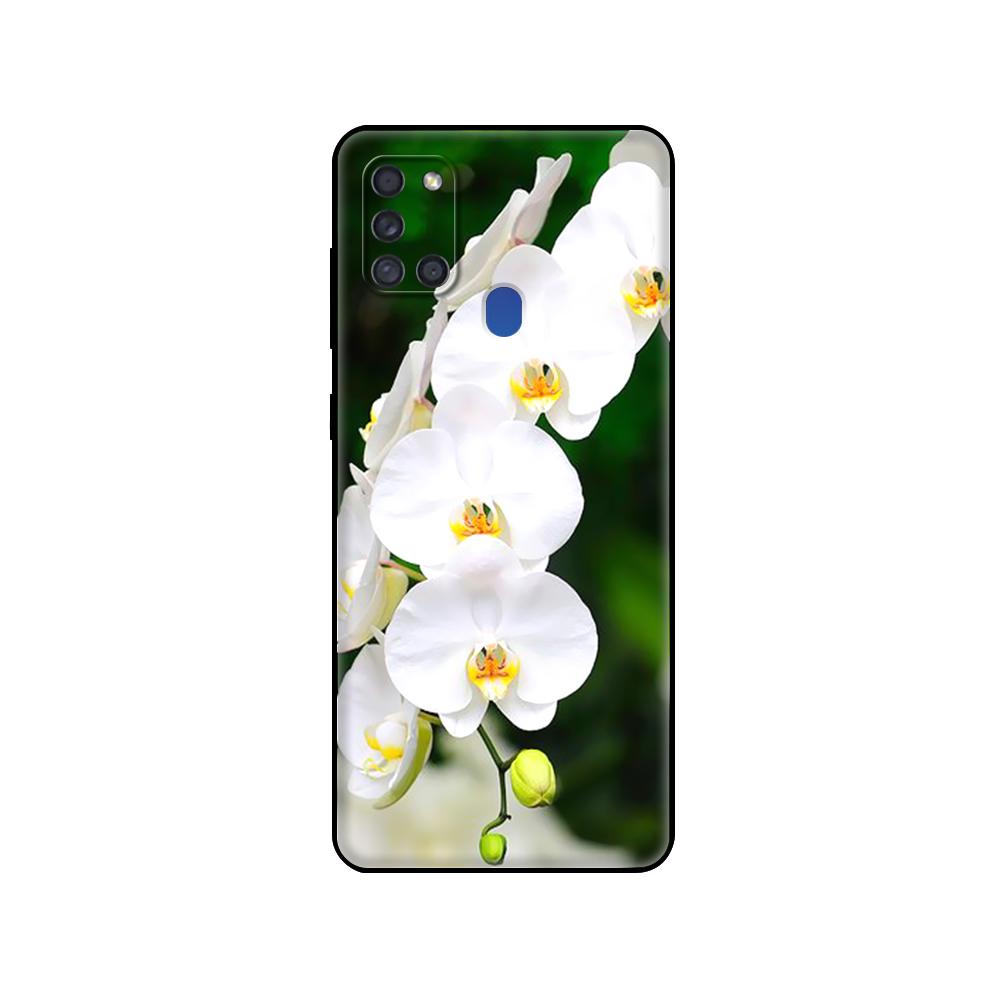 

Черный чехол из ТПУ для Samsung Galaxy A50 50S A30S A10 A01 A11 A21S A31 A41 A51 A71 M21 M30S S10 LITE чехол с изображением цветов орхидеи Colorfu Samsung A50