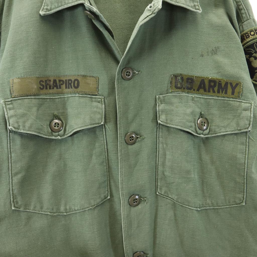 US ARMY 70s Vintage DSA Long sleeve Military shirt 16 1/2 K34 khaki Men's Used