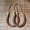 2pcs Lucky Horseshoe with Rope Ornaments Set Meaning Good Luck and Fertility Christmas Tree&Window Hanging Ornament Wedding Gift