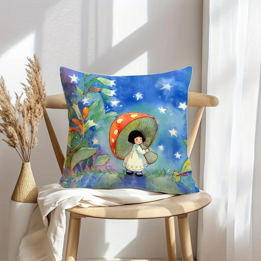 Woven Patterns Cushion Cover Soft EasyWash Pillow Case Versatile for Couch Bed Travel and Office