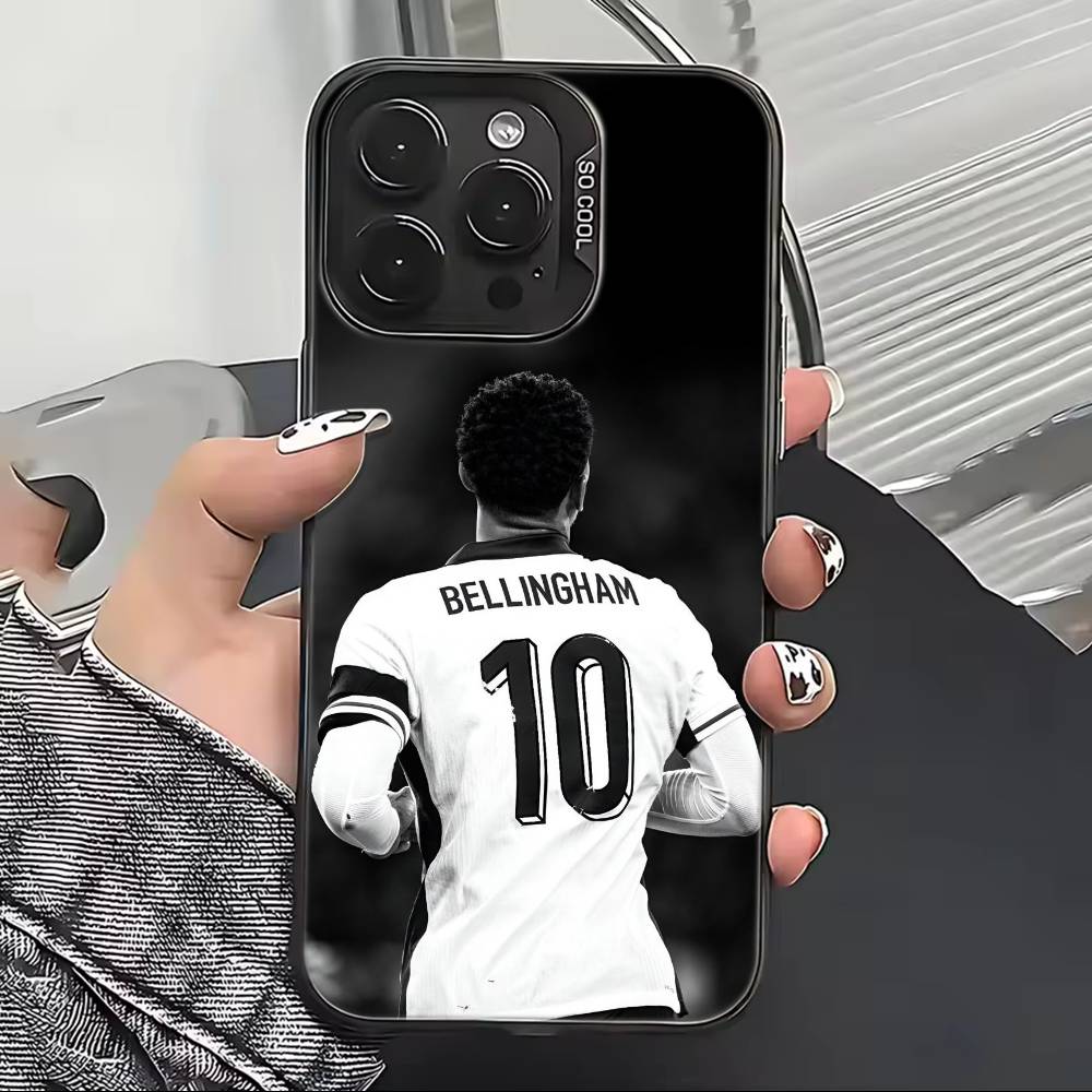 J-Jude F-Football Bellinghams Phone Case For iPhone 17,16,15,14,13,12,11 Plus,Pro Max,XS,Colorful Silver Black Cover