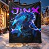 Jinx Pattern Blanket for Home Decoration, Bed, Sofa, Car Travel, Camping, Suitable for All Seasons, Birthday Christmas Gift