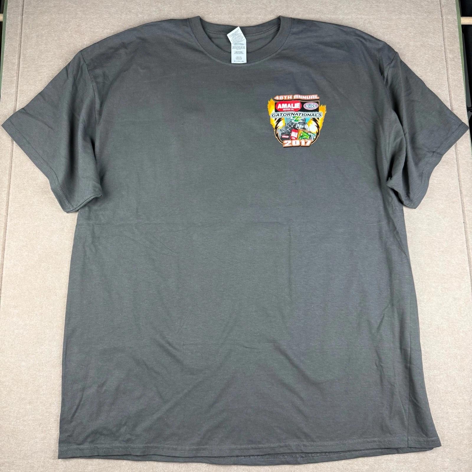 Gatornationals 2017 NHRA Mens 2XL Dark Gray Gainesville FL Racing T Shirt S