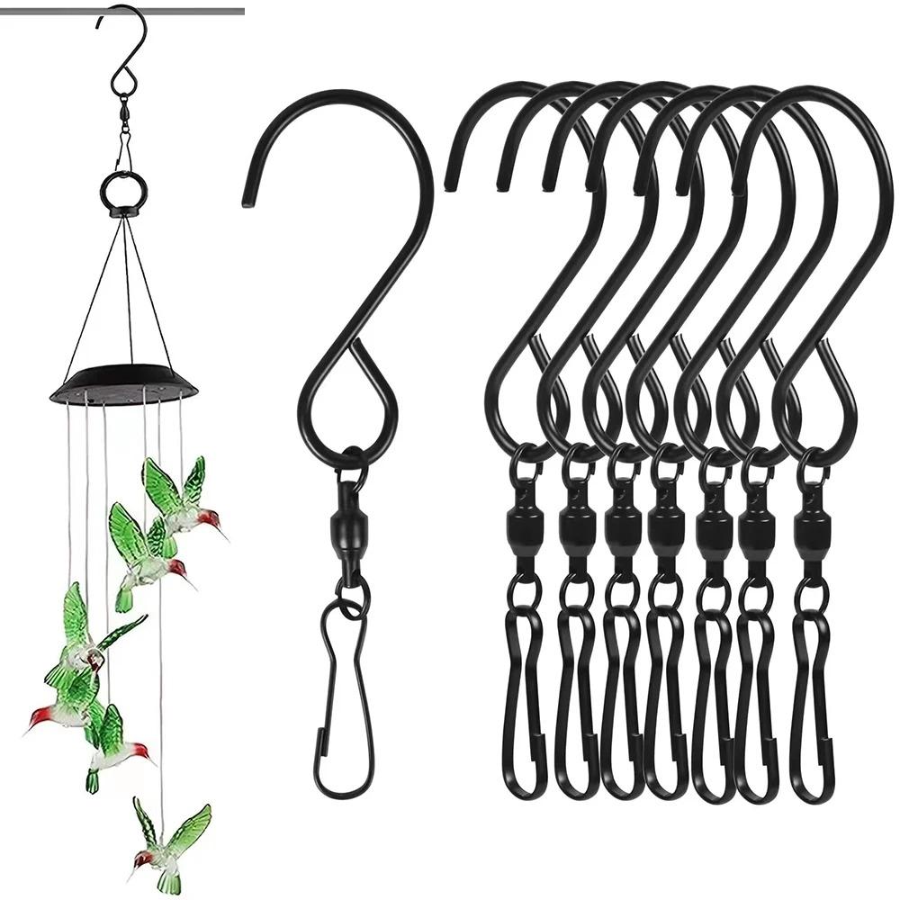 8 Pezzi Ganci Girevoli Clip per Appendere Girandole a Vento Campanelli Eolici Twister di Cristallo Strumenti per Feste Cucina Camera da Letto Ganci a S Rotanti