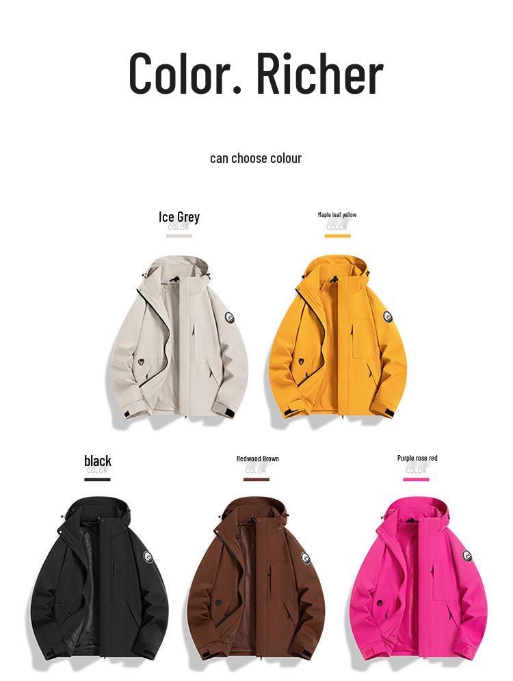 Outdoor Couple's Thin Windproof Trekking Jacket - Unisex Multi-Functional Spring/Autumn Mountain Climbing and Sun Protection Gear.