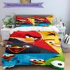 3Pcs Angry Birds Characters Bedding Set Soft Fabric Duvet Cover Pillowcases Home Christmas Xmas Halloween Gift 1 Duvet Cover 2 Pillowcase N191