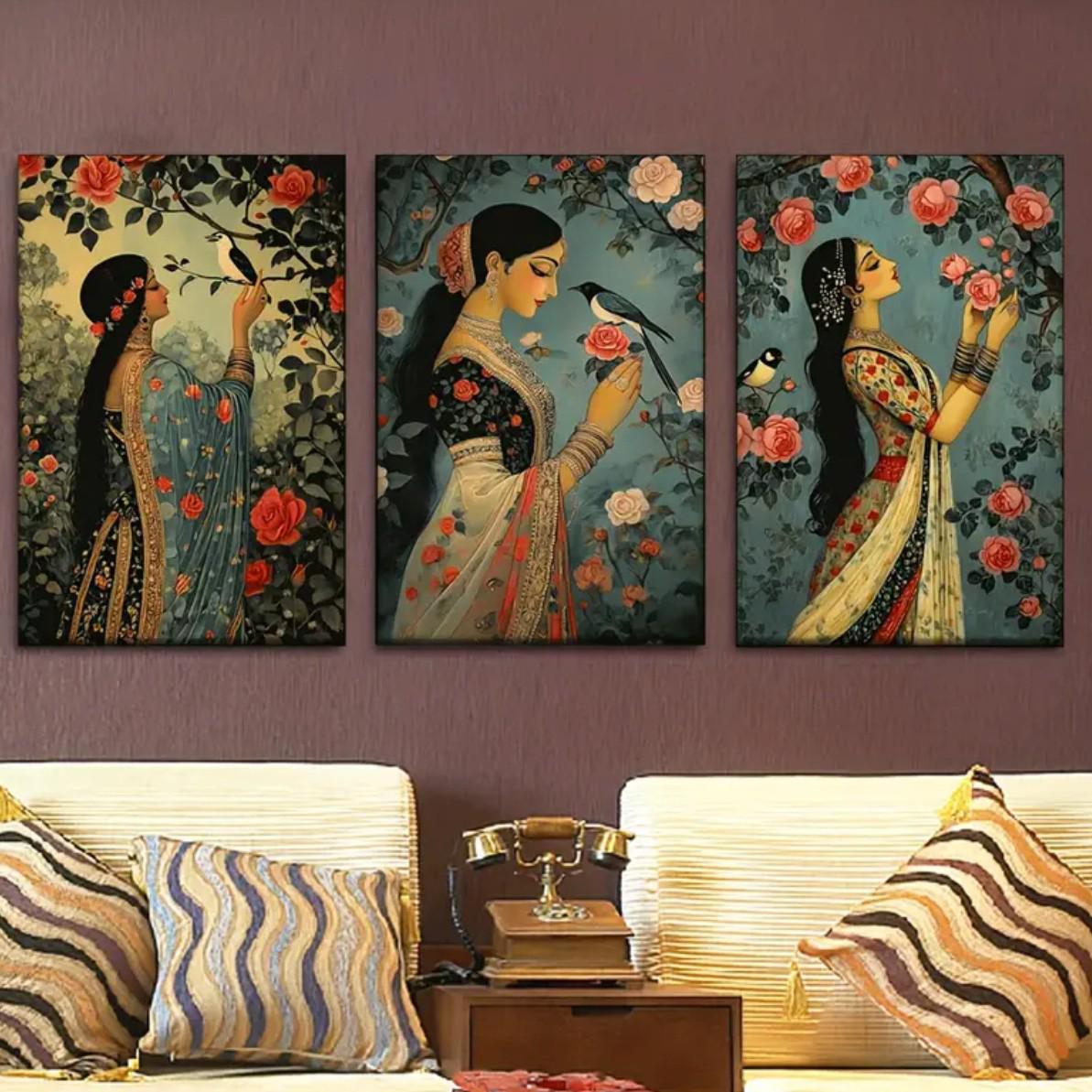 Custom Wall Mural: Stylish Decorative Spray Painting of a Beautiful Woman 20x25