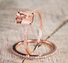 Plated with 18K Rose Gold Diamond Engagement Ring Delicate Micro Zircon Rings