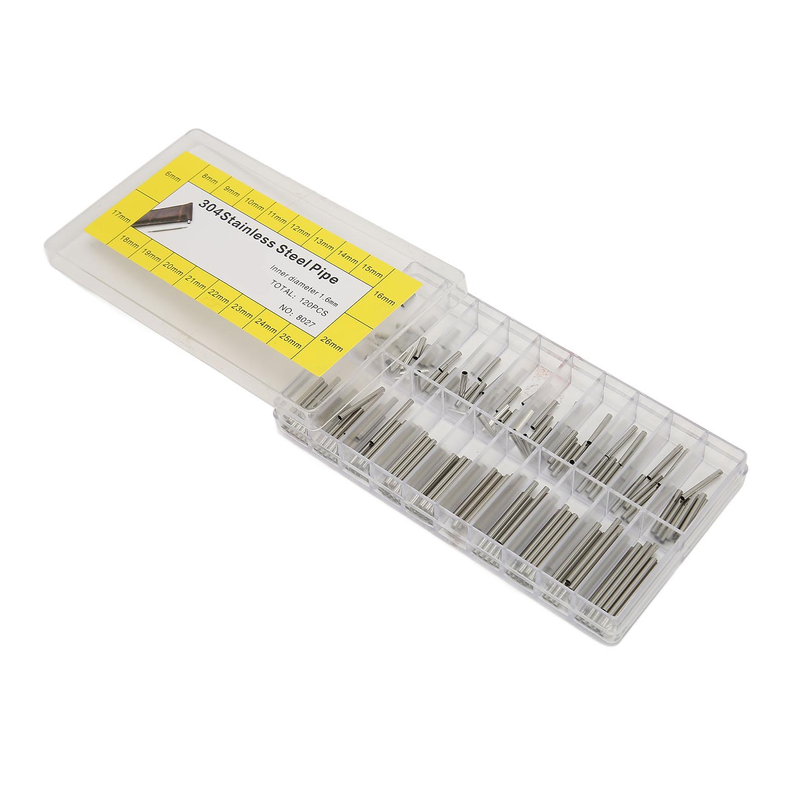 

Watchband Tube Bars Set Stainless Steel 6mm to 26mm Watch Strap Link Pins 1.6mm Inner Diameter