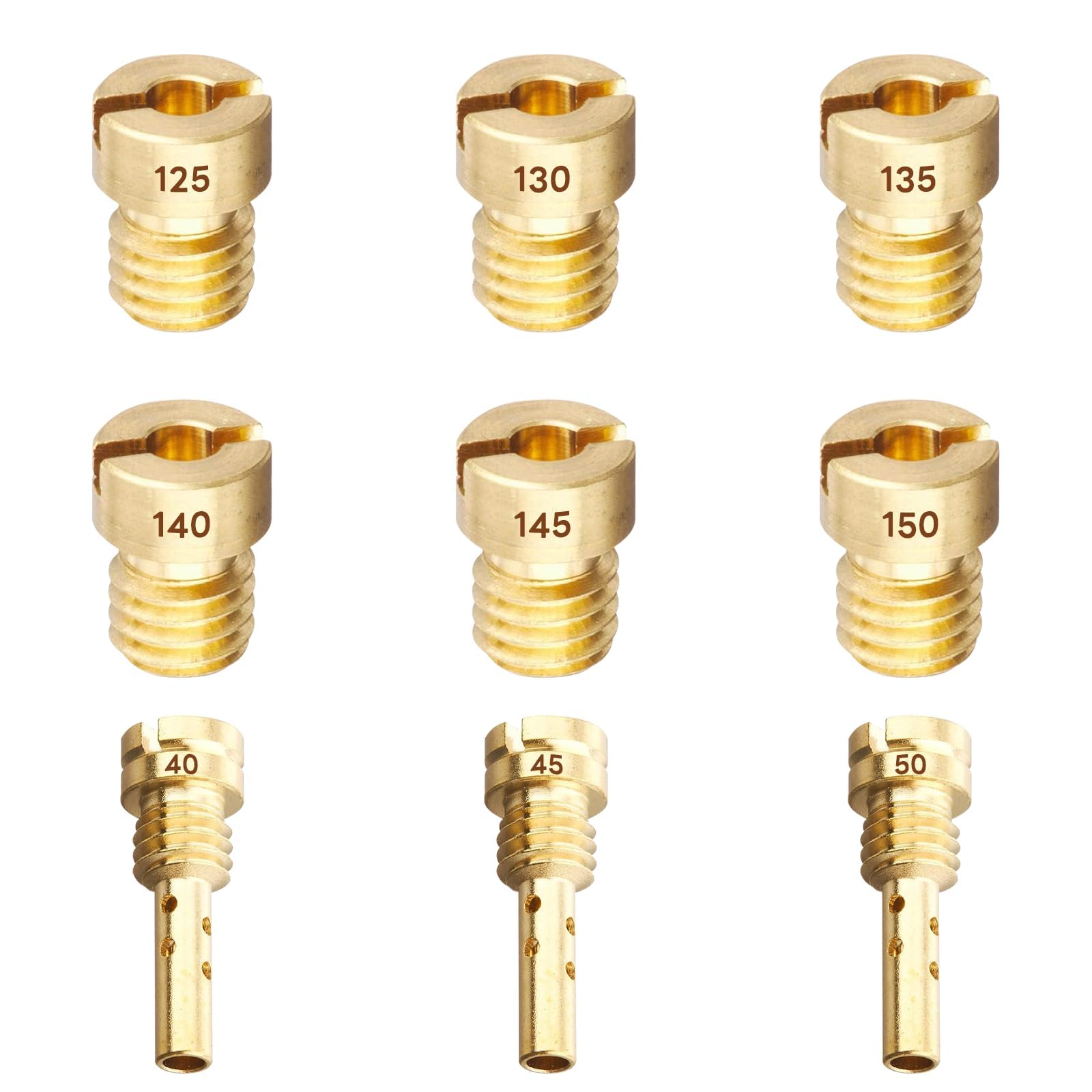 

Набор главных жиклеров/жиклеров холостого хода Jetsetmoto Главный жиклер Keihin Maruge(6X8) #125#130#135#140#145#150 Жиклер холостого хода (15X5.4/ФКР) #40#45#5#50