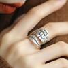 Elegant Retro Chinese Peony Adjustable Ring for Women - Versatile and Trendy