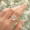 Hollow Circular Box Ring DIY Design Transparent Box Ring Cute Heart-shaped Box Ring  Accessories