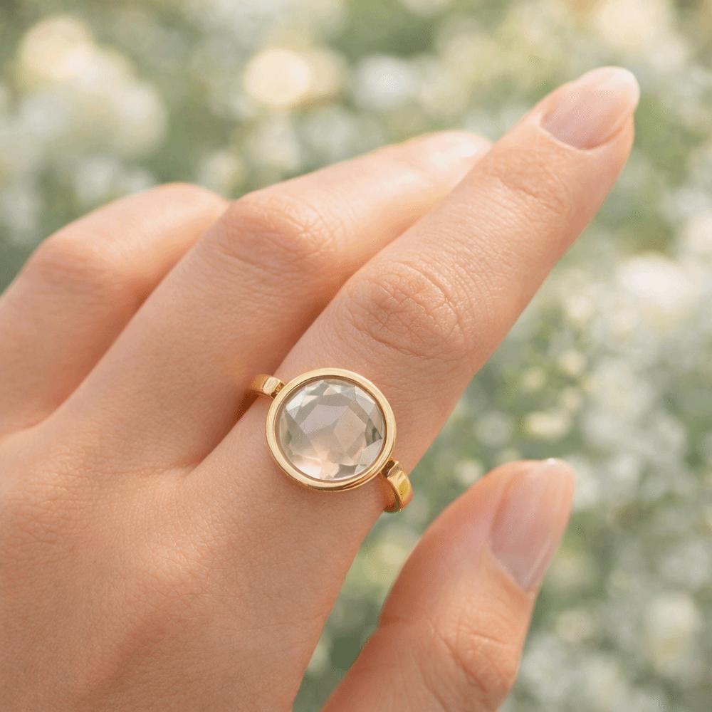 Hollow Circular Box Ring DIY Design Transparent Box Ring Cute Heart-shaped Box Ring Accessories