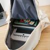 Badge Solid Color Backpack Bear Pendant Shoulder Bag Fashion Students School Bag  School