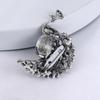 Brand High Quality Crystal Rhinestones Peacock Decor Jewelry Brooches For Women
