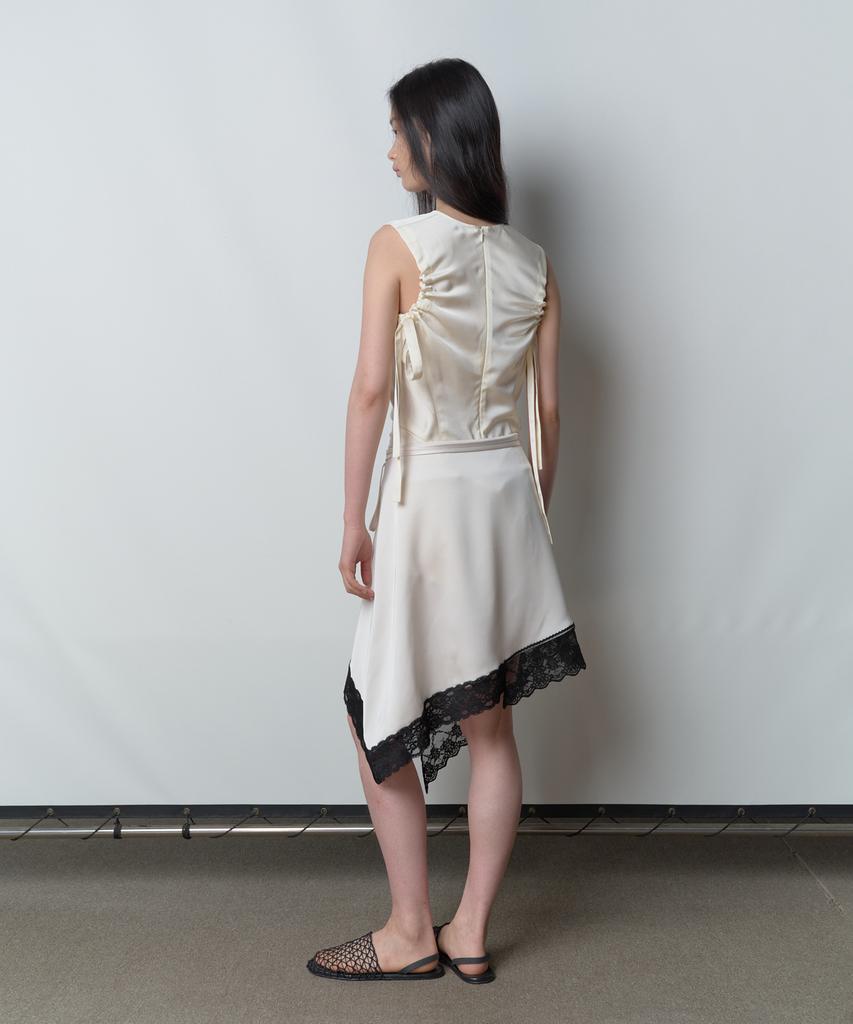 Bopeu Nia Ribbon Sleeveless Top (Ivory)