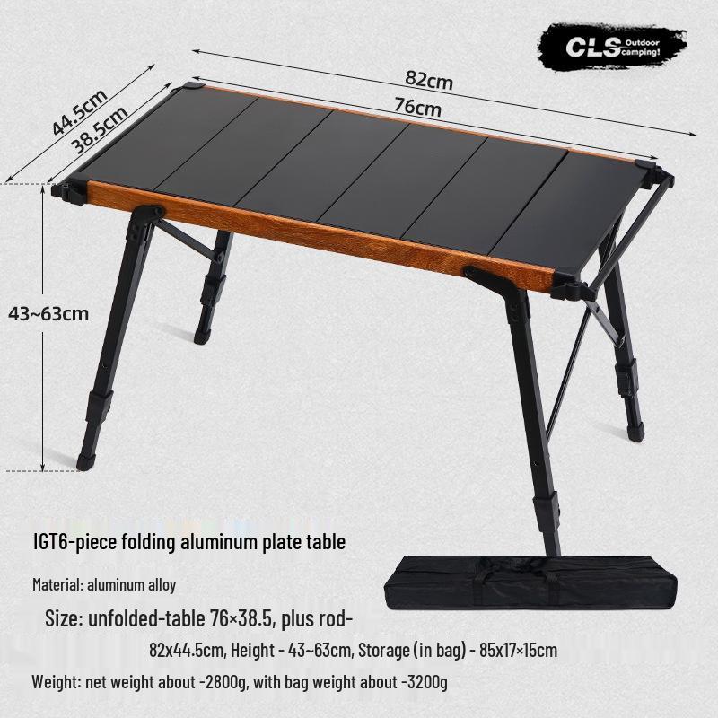 

Складной алюминиевый уличный стол CLS: Портативный стол для кемпинга, пикника, барбекю с выдвижной секцией