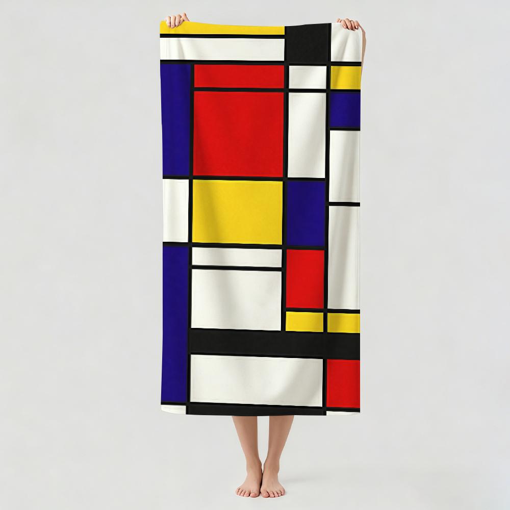 Art M-Mondrian Handtuchtrockner Badetuch Anwendbar für Leichtes Schwimmen Camping Yoga Strand Aus