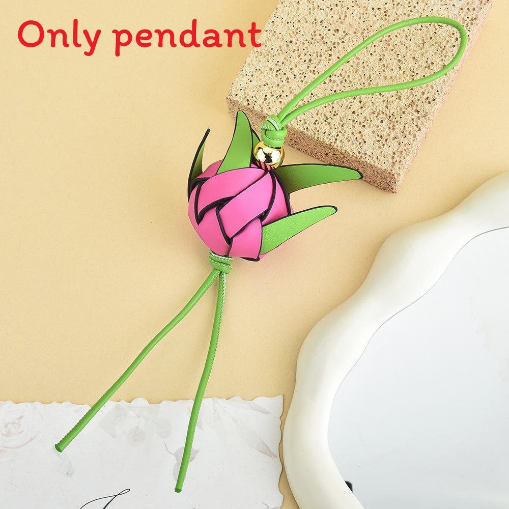 Fruit Keychain Bag Charm Handmade Leather Pineapple For Casual Use