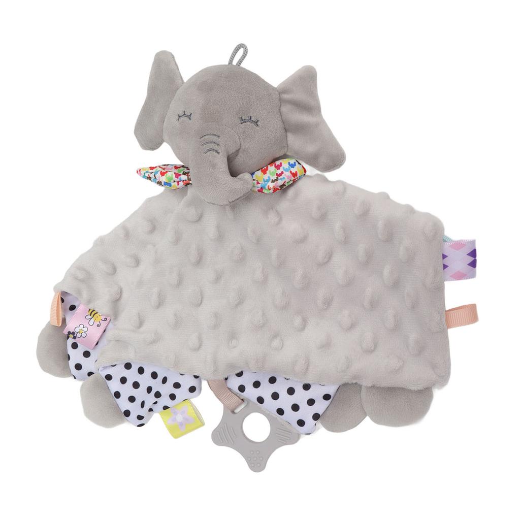 Baby-Schmusedecke, leuchtende Farben, Plüsch, bequeme Baby-Kuscheldecke, süße Tierpuppe, Grau